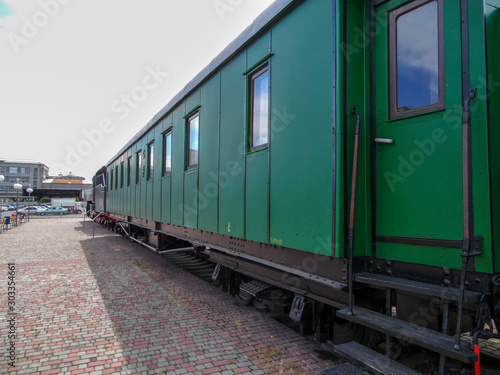 old steam locomotive at the Kharkov railway station