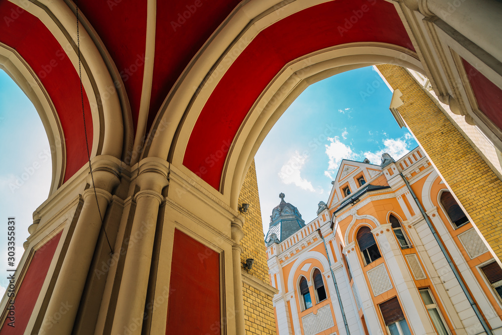 Liberty Square colorful architecture in Novi Sad, Serbia Liberty Square colorful architecture in Novi Sad, Serbia