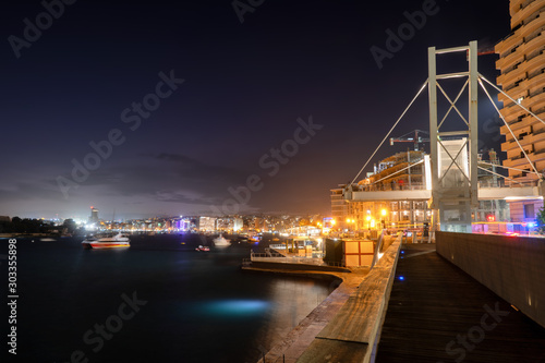 Sliema Town Promenade At Night In Malta