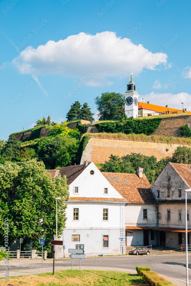 Petrovaradin Fortress and old town in Serbia