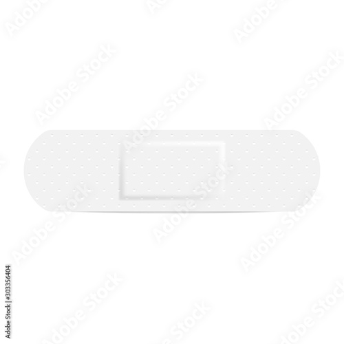 Medical adhesive bandage plasters isolated on white background. Vector illustration.