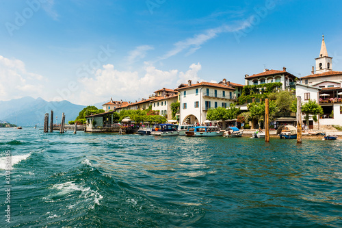 The Island of Isola dei Pescatori on Lago Maggiore Italy  photo