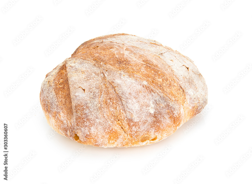 freshly baked bread isolated on white background freshly baked bread isolated on white background