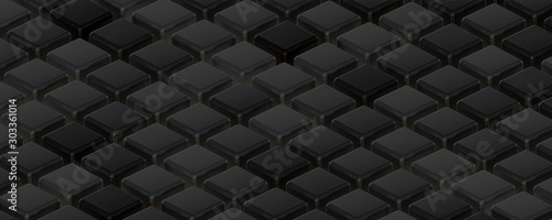 3D BLACK ABSTRACT BACKGROUND  CUBE BACKGROUND