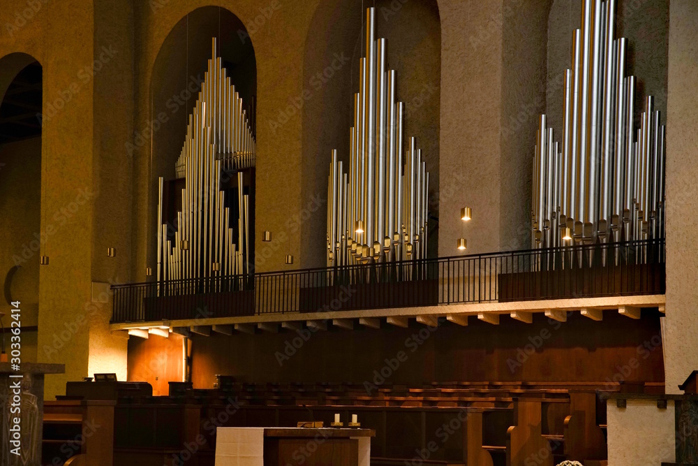 Orgel der Abtei Münsterschwarzach - obrazy, fototapety, plakaty 