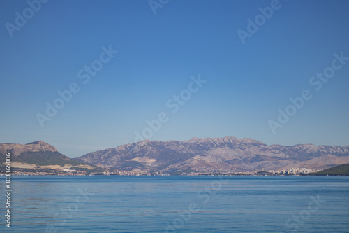 View of the sea and mountains.  Split.