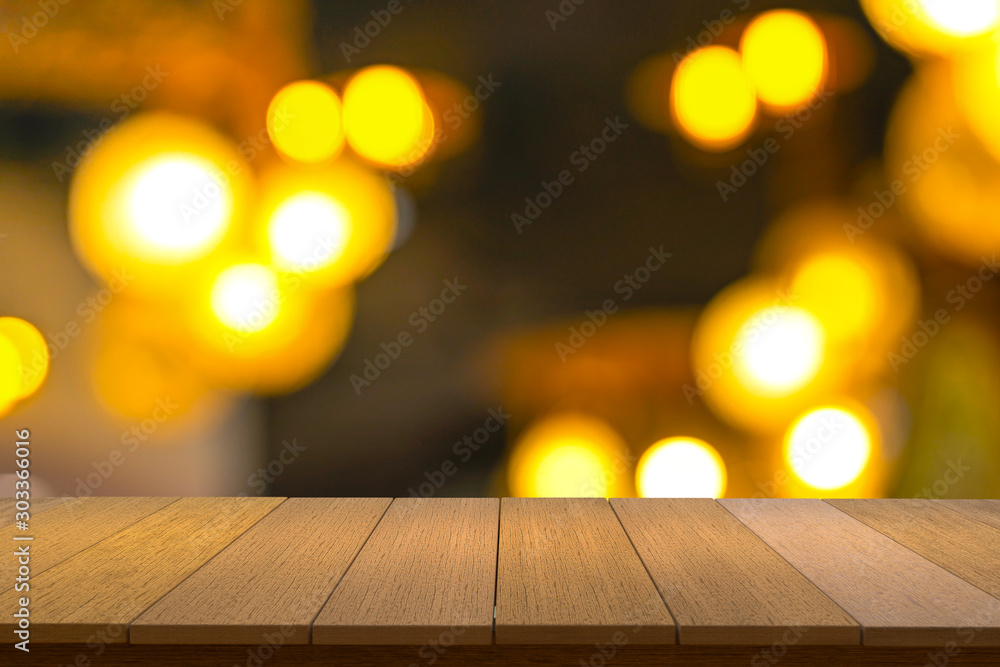 wooden  shelves with view blurred backdrop.you can used for display products. or add your own text on space.