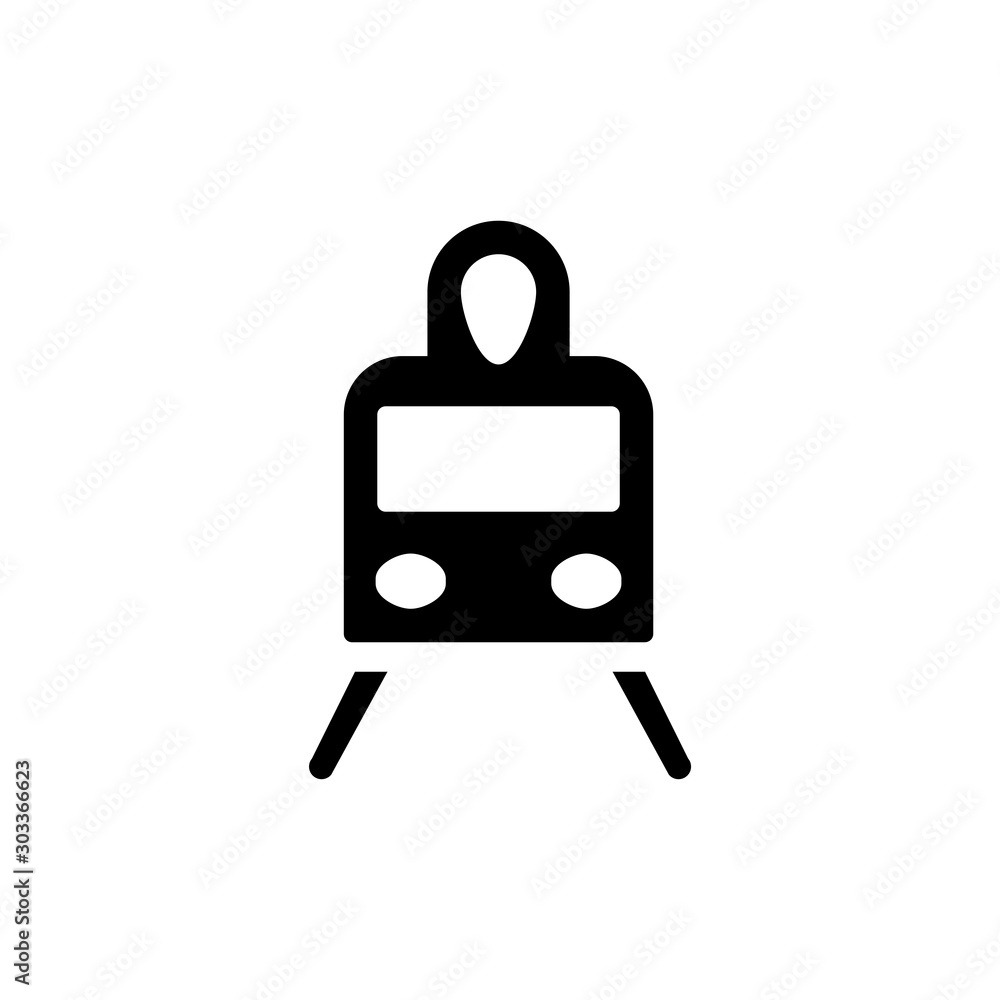 Fototapeta premium Train icon. Public transport symbol. Logo design element