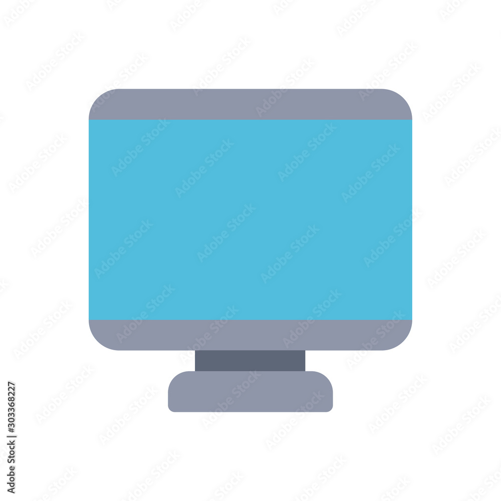 computer monitor office flat icon design computer monitor office flat icon design