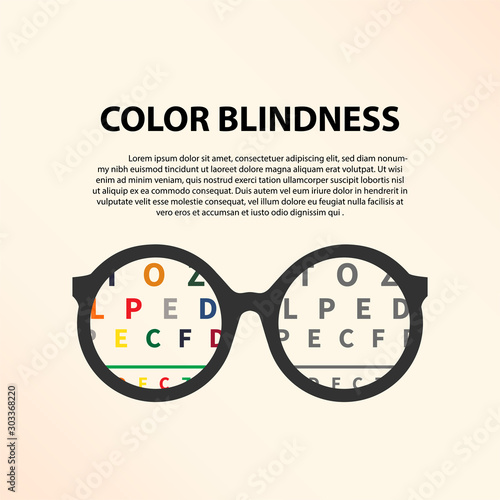 Color Blindness Concept Vector Illustration photo