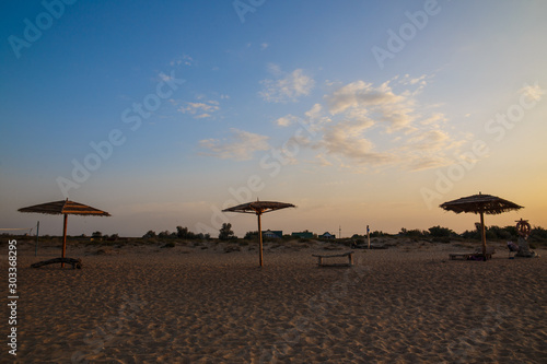 sunset on the beach