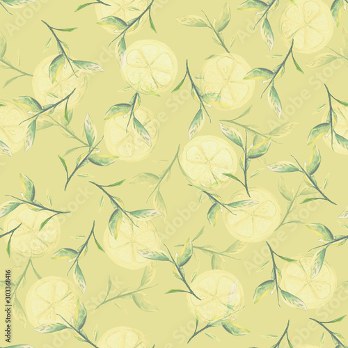 Lemon and green tea leaves © TheoTheWizard