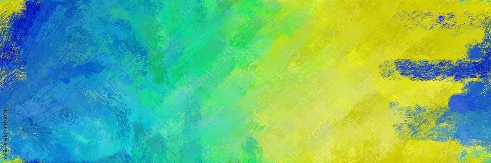 seamless pattern. grunge abstract background with green yellow, light sea green and strong blue color. can be used as wallpaper, texture or fabric fashion printing