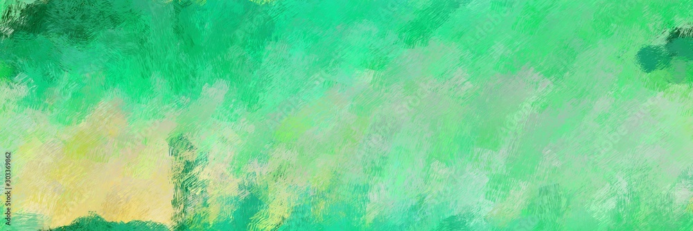 abstract seamless pattern brush painted design with medium aqua marine, light green and khaki color. can be used as wallpaper, texture or fabric fashion printing