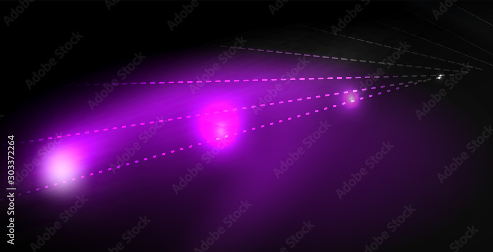Obraz premium Glossy shiny glowing neon waves