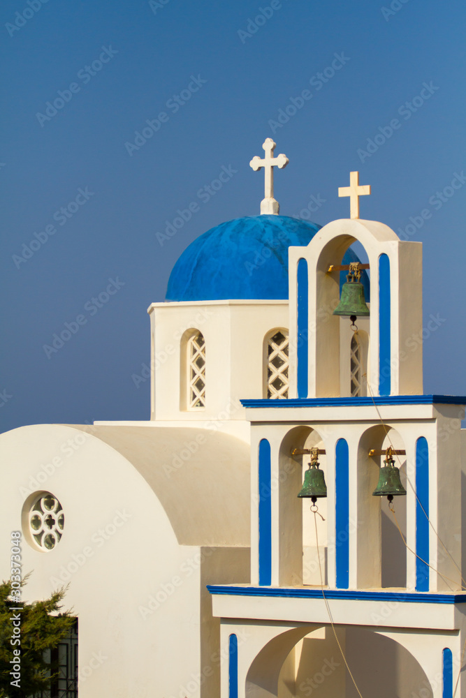 Obraz premium Big chapel in Santorini Greece August 2013