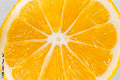 A close-up of lemon on a white background