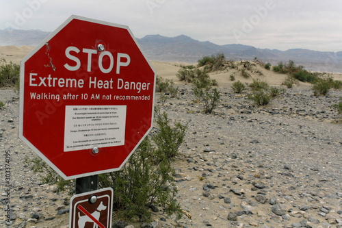 Danger sign at Death Valley National Park