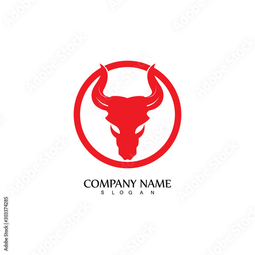 Bull horn logo and symbol template icons app