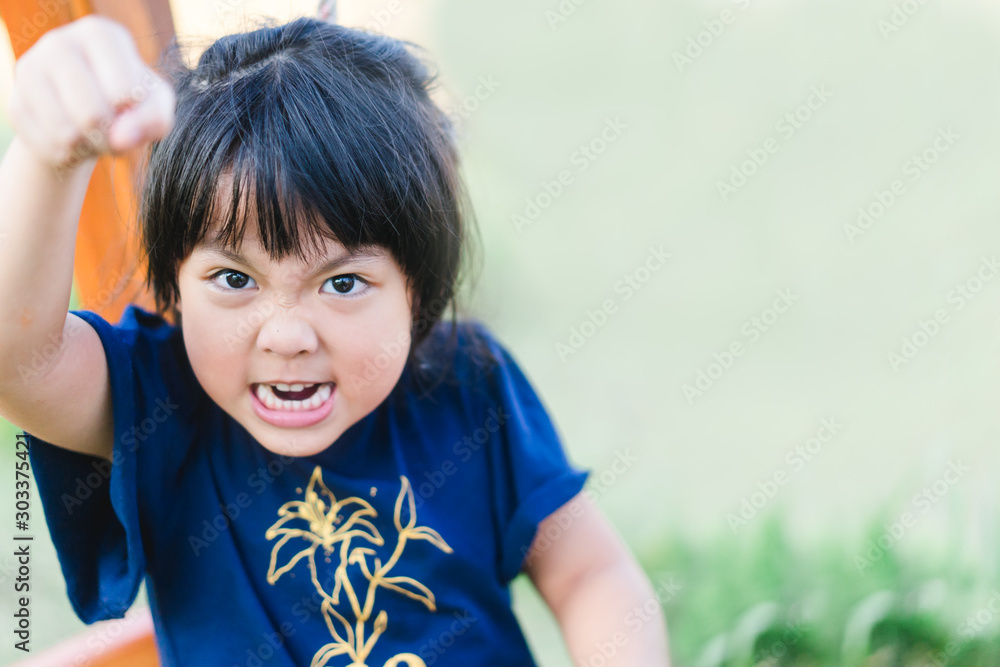 Emotional Tantrum and Angry little girl in the car.Mad kid got upset ...