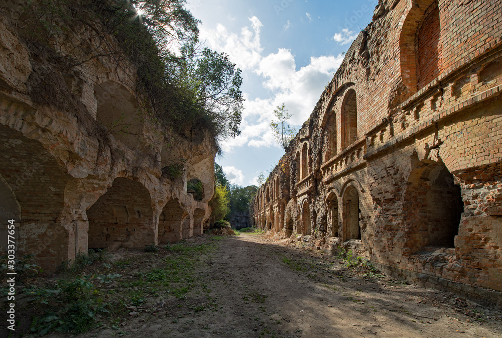 Ruine der Festung Tarakaniv im Oblast Riwne in der Ukraine