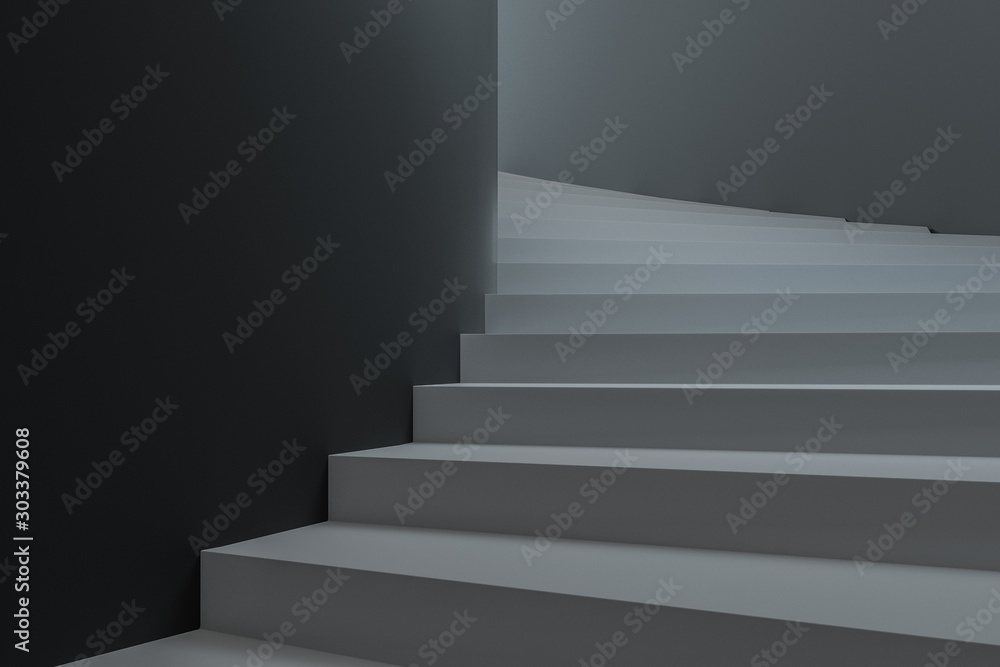 Round staircase, uptrend conceptual background, 3d rendering. Round staircase, uptrend conceptual background, 3d rendering.