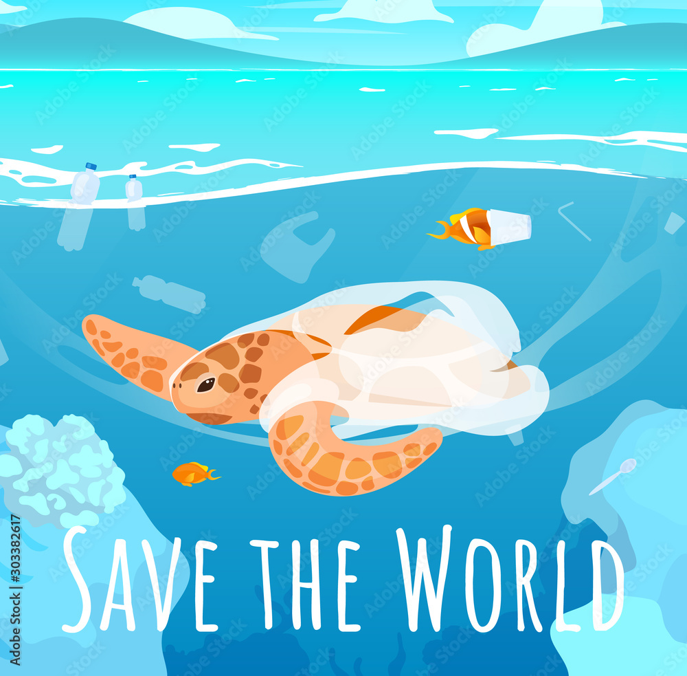 Save world social media post mockup. Stop plastic pollution. Advertising web banner design template. Social media booster, content layout. Promotion poster, print ads with flat illustrations Save world social media post mockup. Stop plastic pollution. Advertising web banner design template. Social media booster, content layout. Promotion poster, print ads with flat illustrations