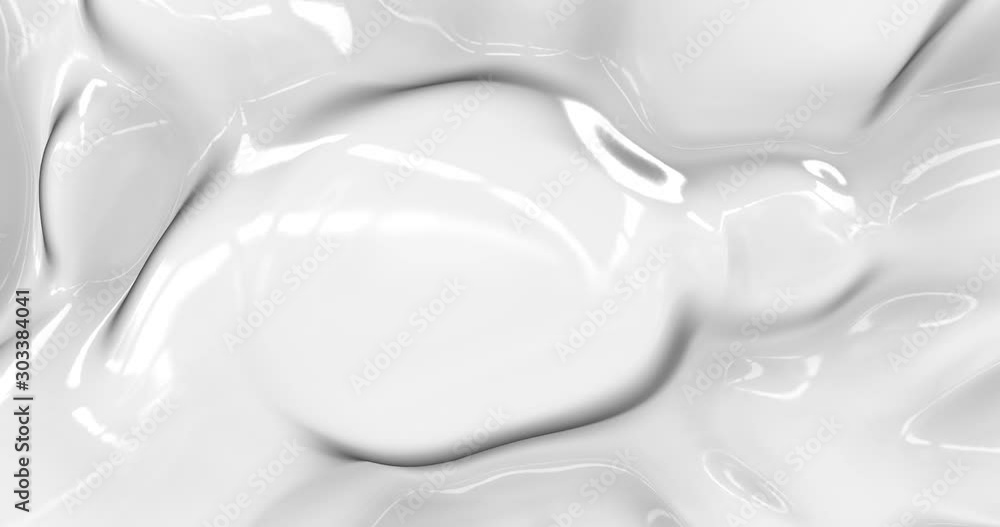 Liquid abstract white background. Smooth glossy texture 3D rendering loop 4k. Liquid abstract white background. Smooth glossy texture 3D rendering loop 4k.