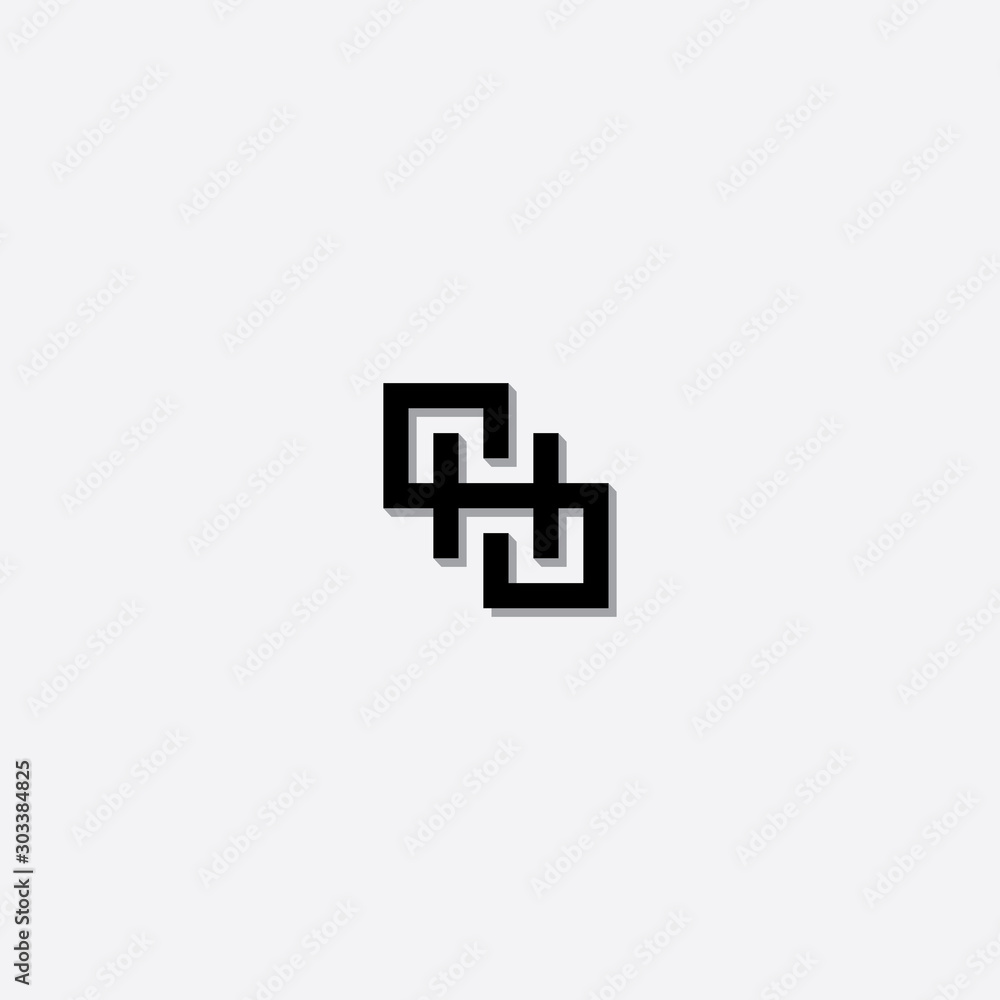 Letter SH Logo Unique, Concept Letter S and H, Modern Design Initial SH. Letter SH Logo Unique, Concept Letter S and H, Modern Design Initial SH.