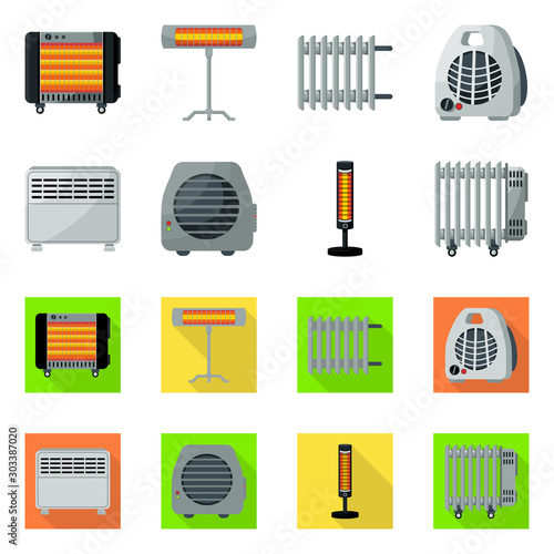 Isolated object of household and appliances sign. household and appliance stock vector illustration.