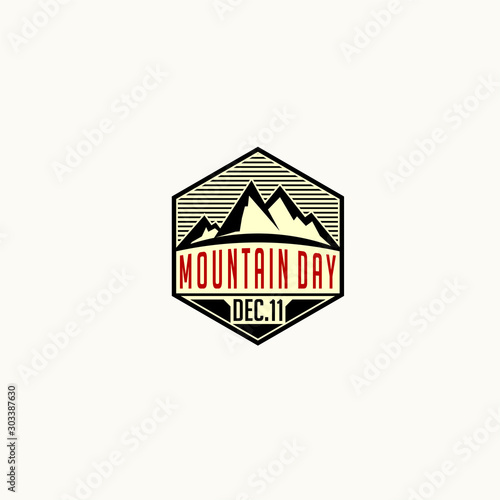 International Mountain Day on 11 December, Mountain logo Design, Mountain Template