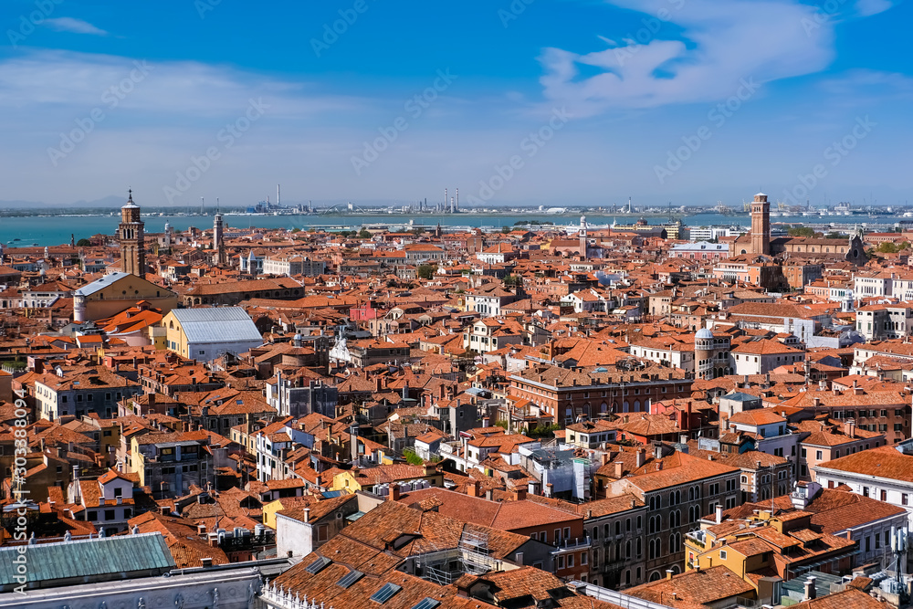 ベネチア サン・マルコ広場、鐘楼からの眺め