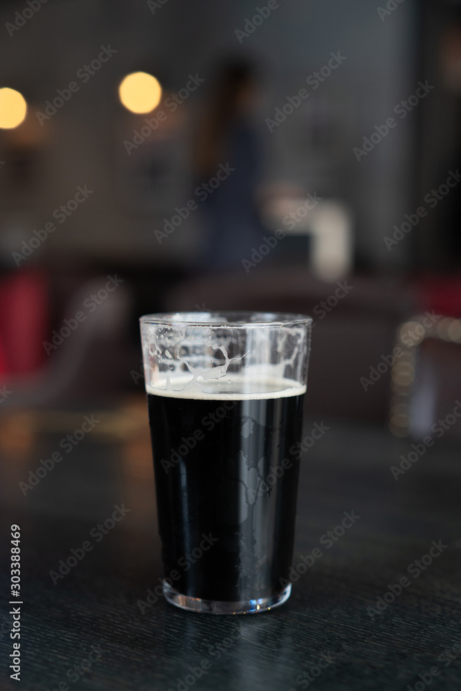 pint of dark beer