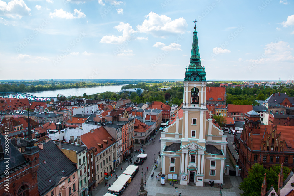 Torun old town, traditional architecture in famous polish city