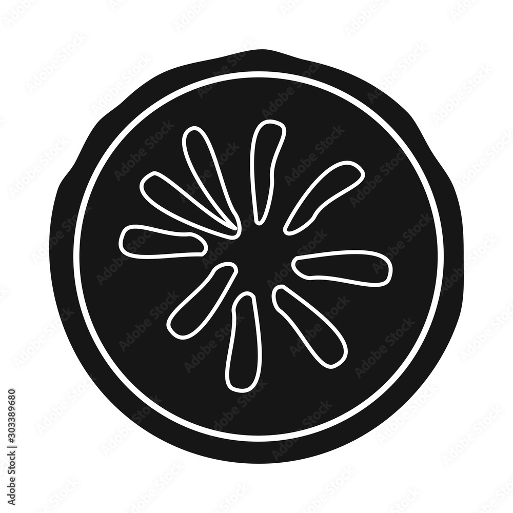 Vector design of cucumber and slice sign. Graphic of cucumber and circle vector icon for stock. Vector design of cucumber and slice sign. Graphic of cucumber and circle vector icon for stock.
