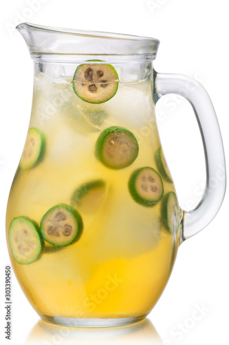 Iced feijoa lemonade jug, paths