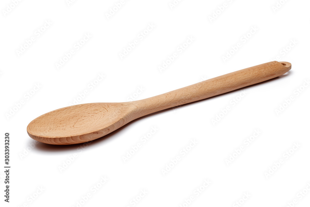 Wooden spoon isolated on white background Wooden spoon isolated on white background