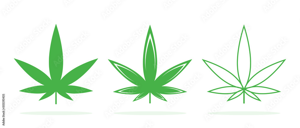 Medical marijuana leaves isolated. Medical marijuana leaves isolated.