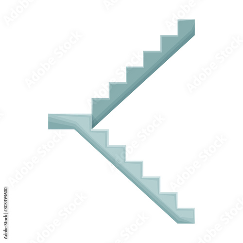 Metal staircase vector icon.Cartoon vector icon isolated on white background metal staircase.