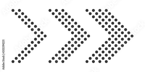 Set of dotted arrows - vector.