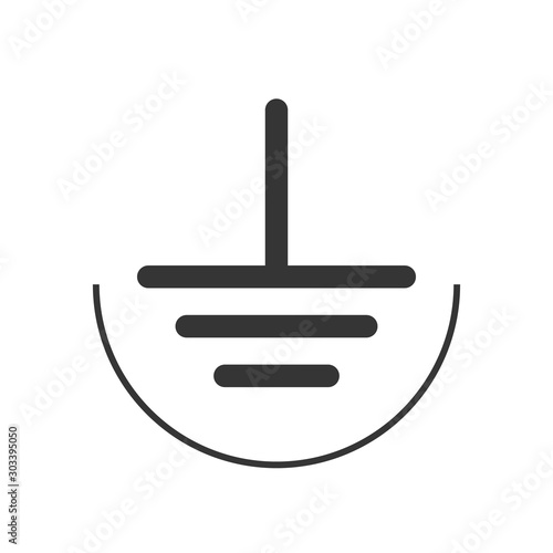 Electrical grounding symbol - vector.