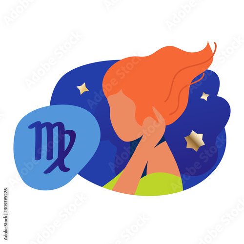 Virgo Woman Zodiac Icon