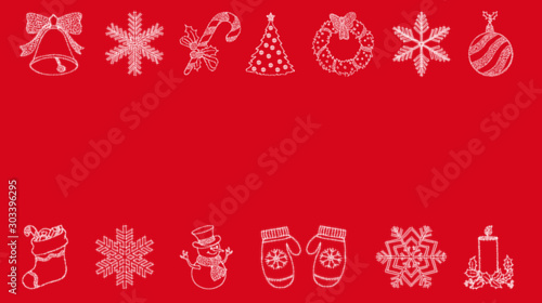 Merry Christmas and happy New year. Background for a Christmas card. Red background for Christmas greetings. Winter holiday. Happy holiday. Decor for the New year.  Elements of the winter holiday.  Re