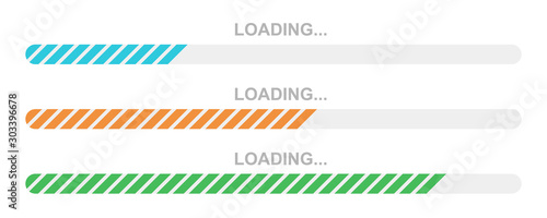 Set of vector loading icons.