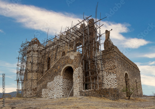 ruins of Guzara royal palace, Ethiopia Africa photo