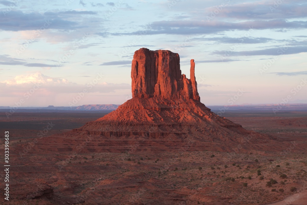 sunset in Monument Valley