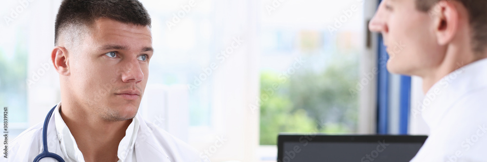 Handsome male medicine doctor with Handsome male medicine doctor with