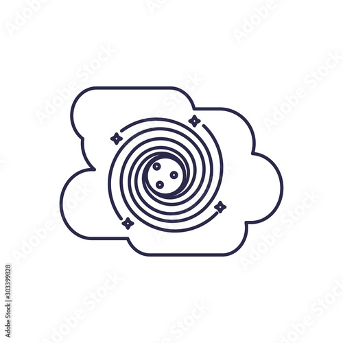 universe galaxy line style icon