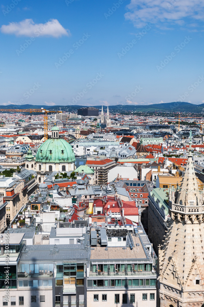 Fotografie Vienna skyline panorama, Austria