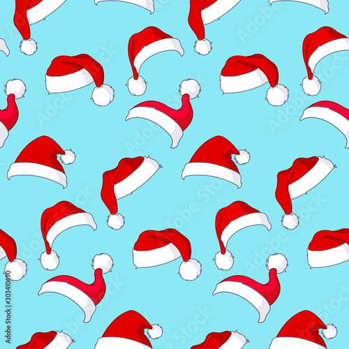 Santa hats pattern